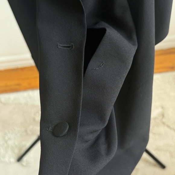 HM x MARGIELA Black SIDEWAYS DRESS / Black Asymmetrical Draped Dress - Picture 5 of 8